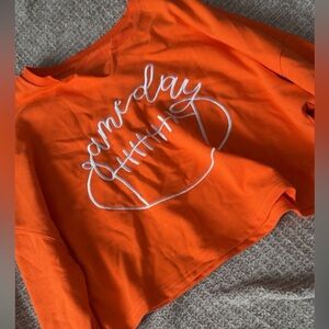 Bright Orange 'Gameday' Graphic Crewneck Sweatshirt